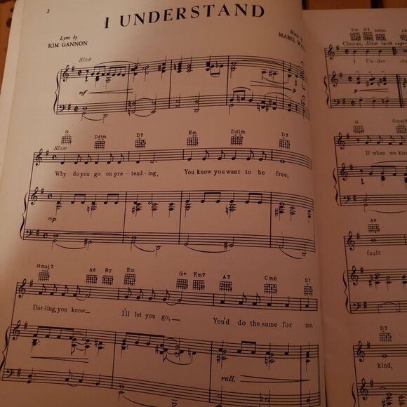 Feist 1942 Song Folio With Guitar Chords Vintage Song Book - Picture 3 of 3